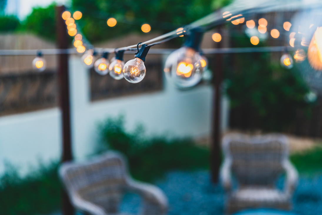Series Lights on a Patio